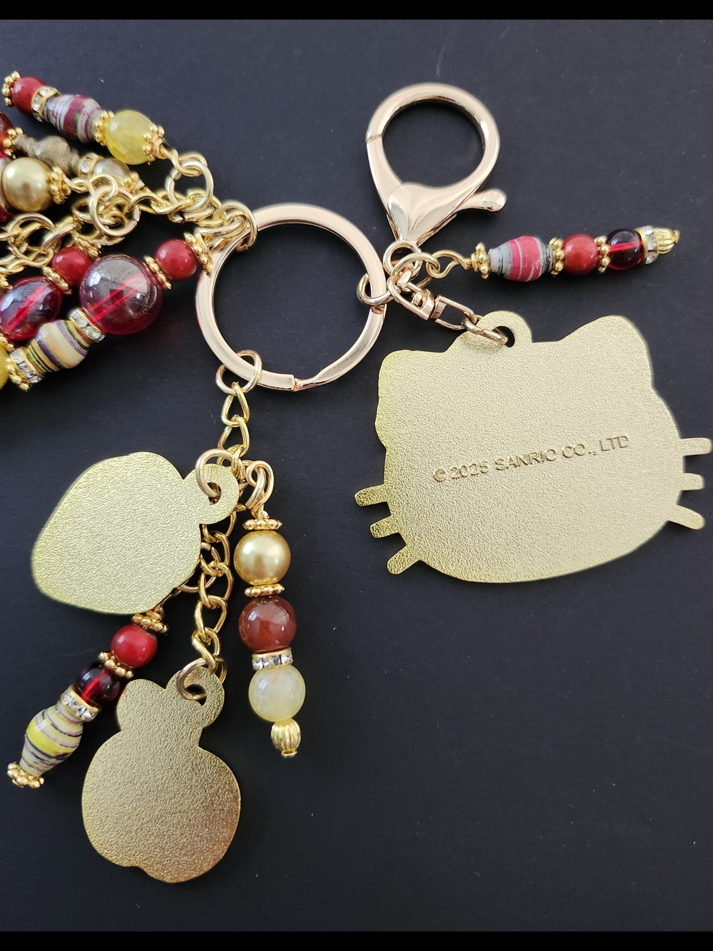 Hello Kitty Purse Charm or Keychain Agate Carnelian Handcrafted - Picture 6 of 6